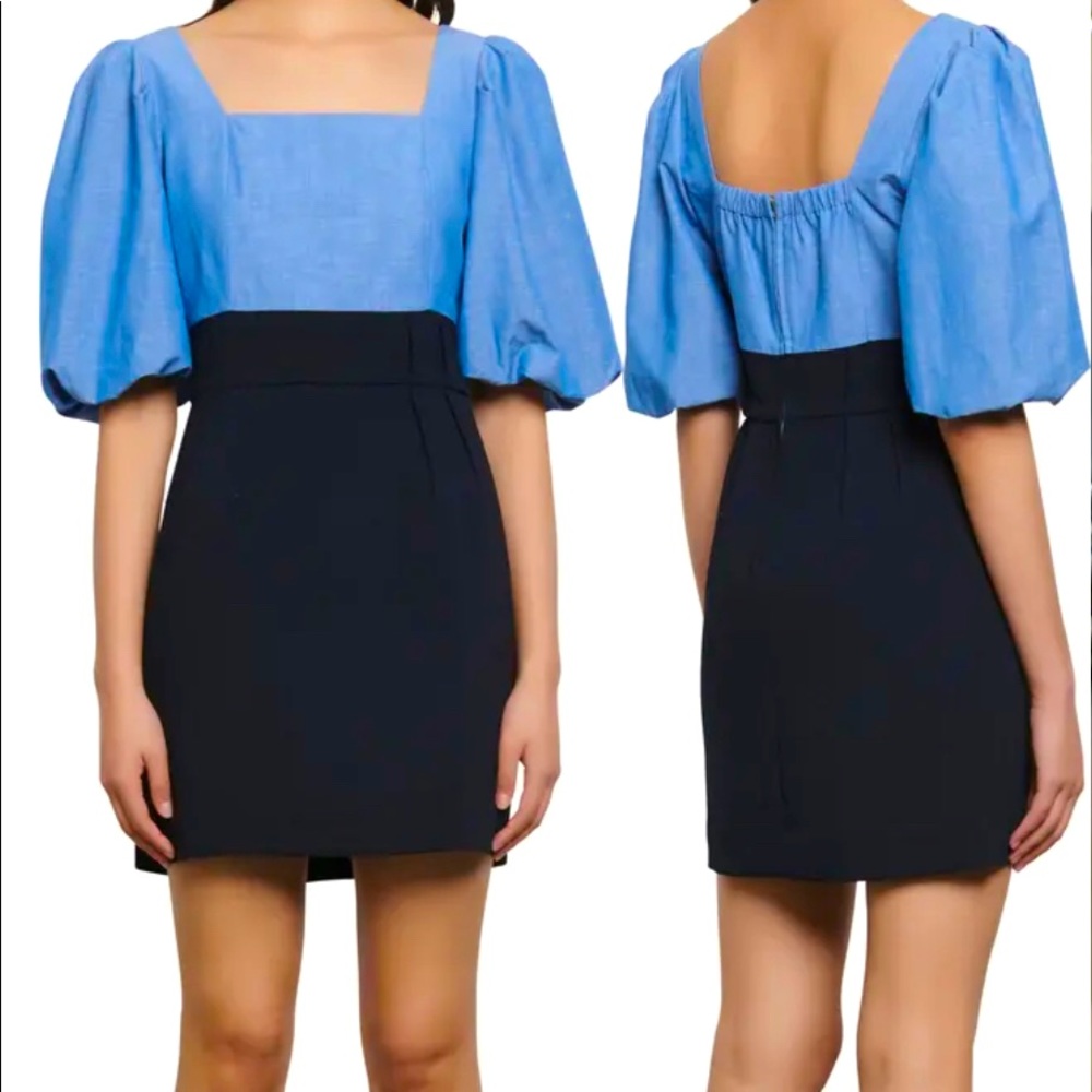 SANDRO Puff Sleeve Minidress